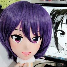 (GLA012)Customize Character'! Female/Girl Resin Full/Half Head With Lock Anime Cosplay Japanese Animego Kigurumi Mask